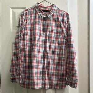 Women’s Pink and Blue Plaid Shirt